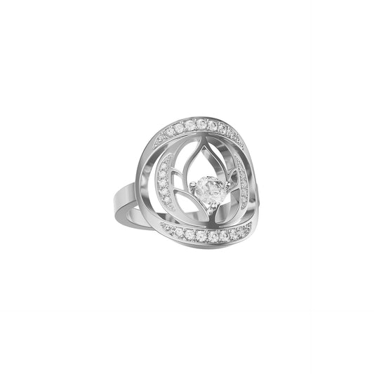 Bague Audace or blanc et diamants