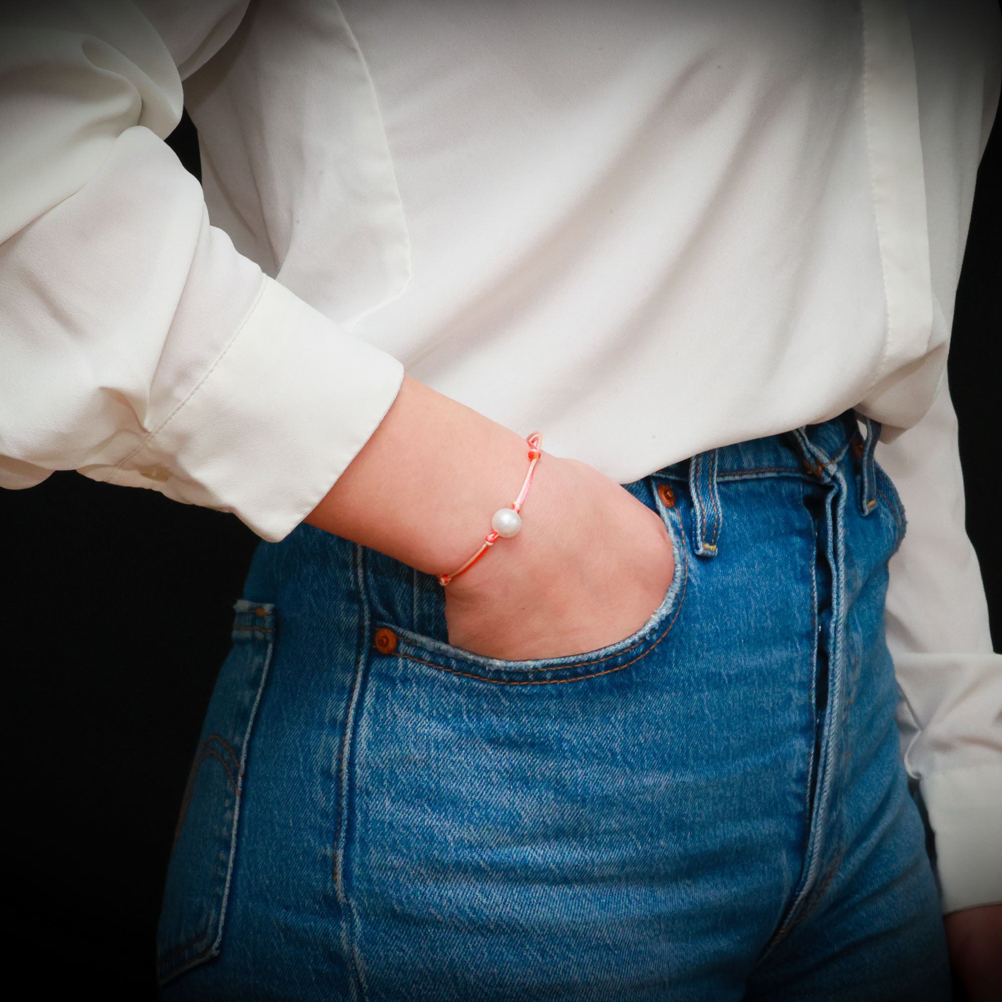 Bracelet Dooble perle blanche