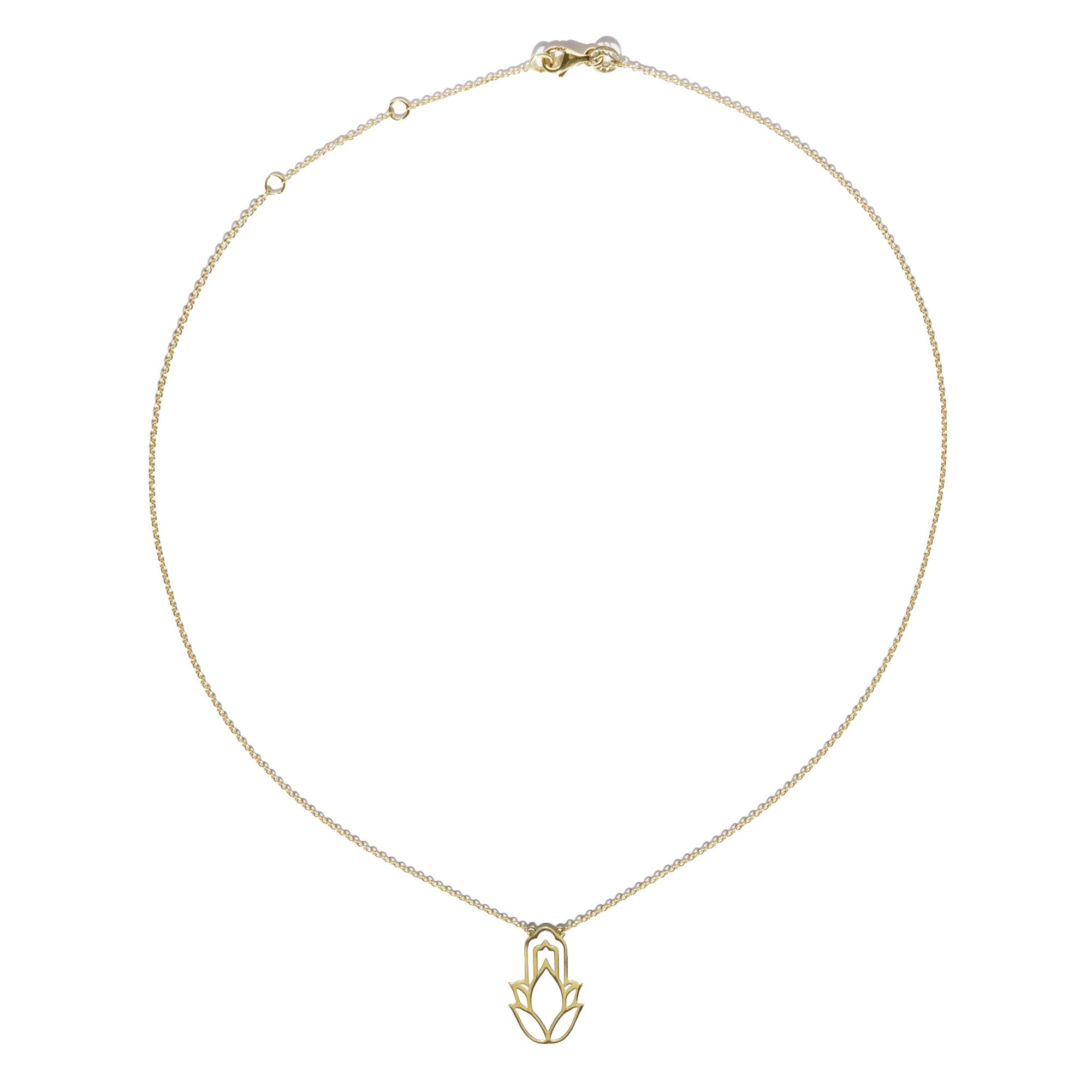 Yellow gold balance necklace