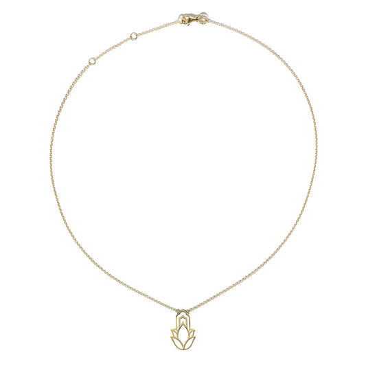 Yellow gold balance necklace