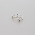 Charger et lire la vidéo dans la visionneuse de la galerie, Bague Switch diamant teal bleu et argent
